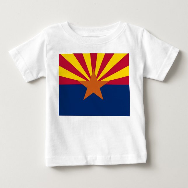 Baby T-Shirt com bandeira de Arizona, EUA (Frente)