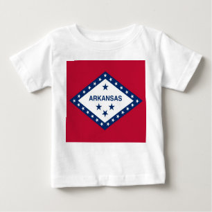 Baby T-Shirt com bandeira de Arkansas