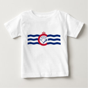 Baby T-Shirt com Bandeira de Cincinnati City, EUA