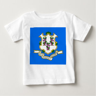 Baby T-Shirt com bandeira de Connecticut
