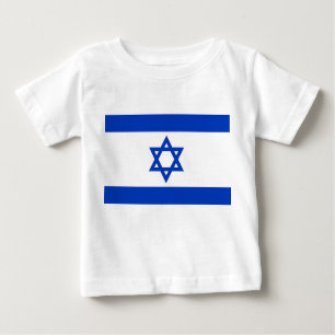 Baby T-Shirt com Bandeira de Israel