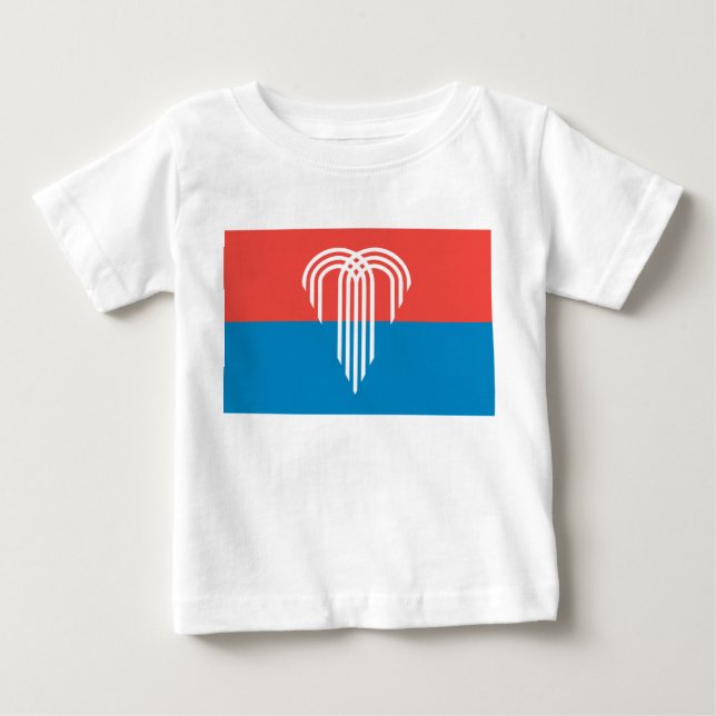 Baby T-Shirt com bandeira de Kansas City (Frente)