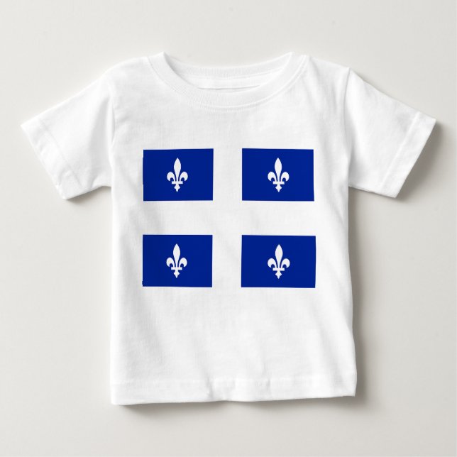 Baby T-Shirt com bandeira de Quebec (Frente)
