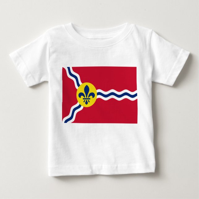 Baby T-Shirt com bandeira de Rua Louis, Missouri (Frente)