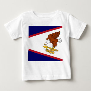 Baby T-Shirt com bandeira de Samoa Americana