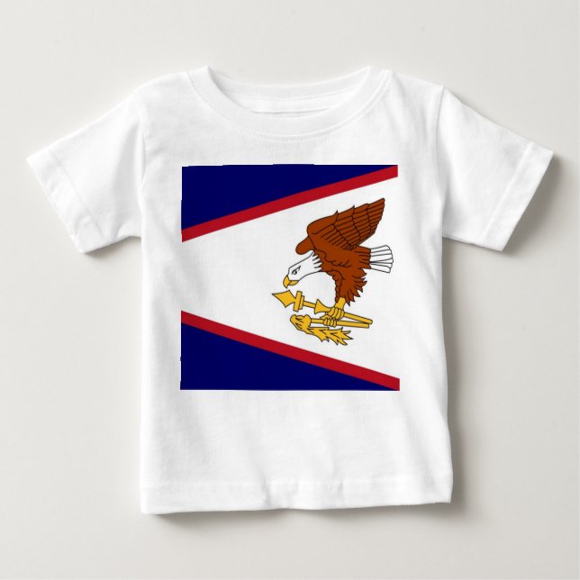 Baby T-Shirt com bandeira de Samoa Americana (Frente)
