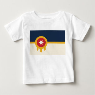 Baby T-Shirt com bandeira de Tulsa, Oklahoma