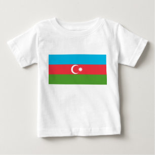 Baby T-Shirt com bandeira do Azerbaijão