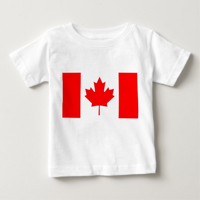 Baby T-Shirt com bandeira do Canadá (Frente)