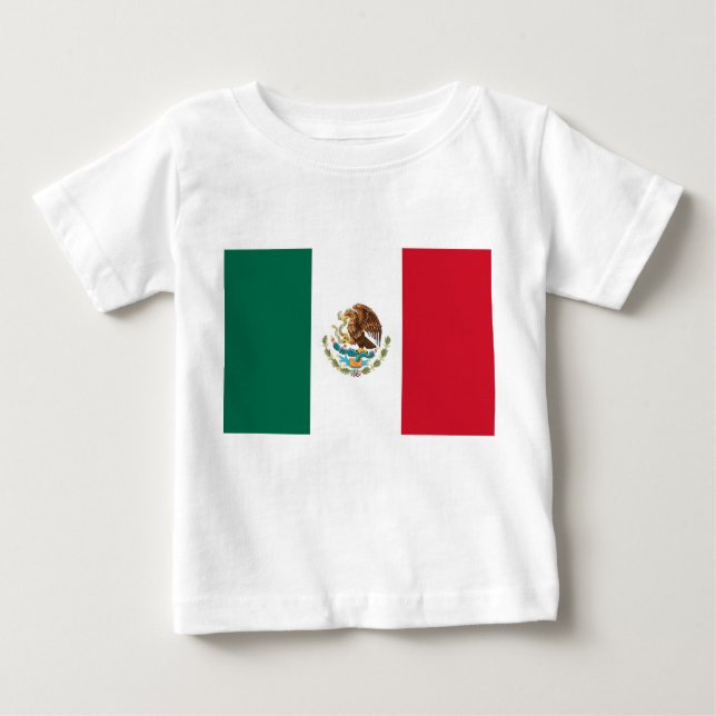 Baby T-Shirt com Bandeira do México (Frente)