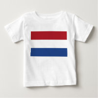 Baby T-Shirt com bandeira dos Países Baixos