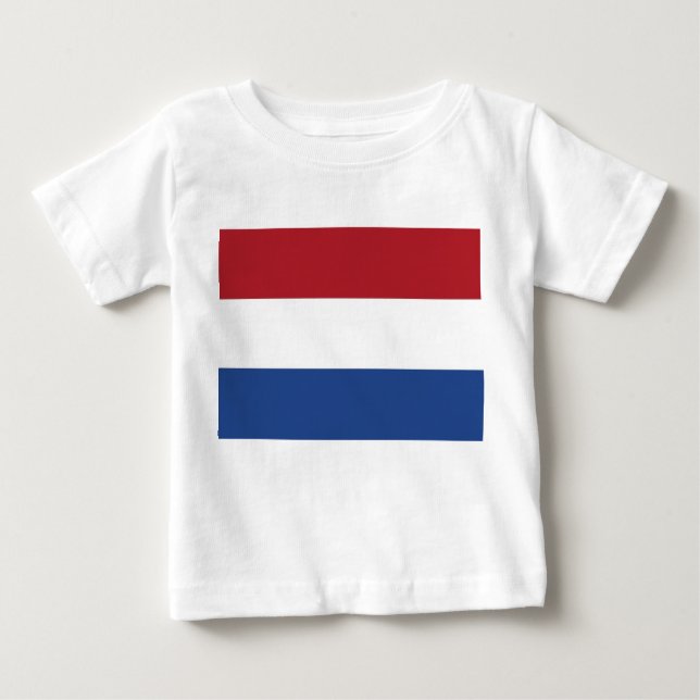 Baby T-Shirt com bandeira dos Países Baixos (Frente)