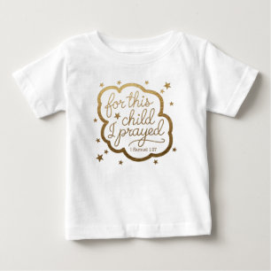 Baby T-Shirt com Bíblia verso 1 Samuel 1:27
