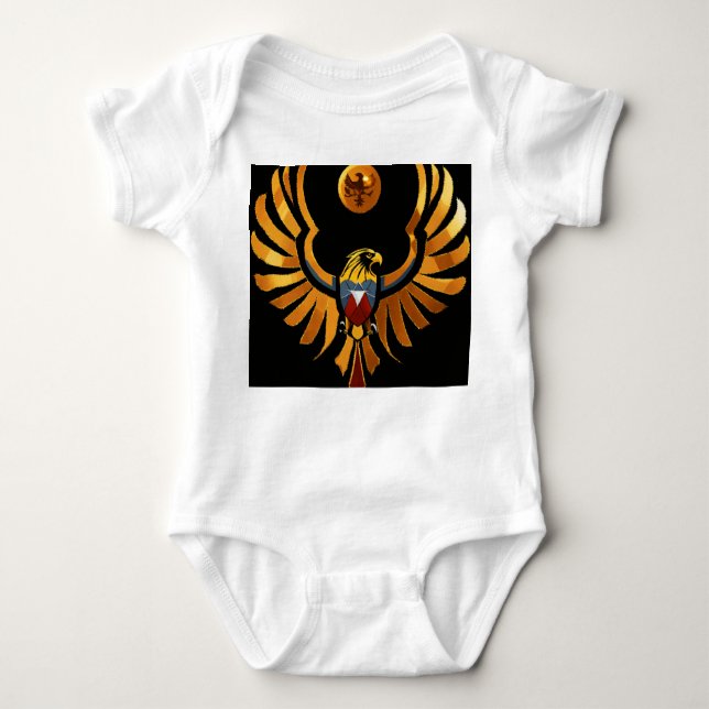 "Baby T-Shirt with Crystal Eagle Design" (Frente)