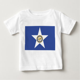 Baby T-Shirt with Flag of Houston, EUA