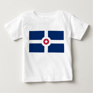 Baby T-Shirt with Flag of Indianapolis City, EUA