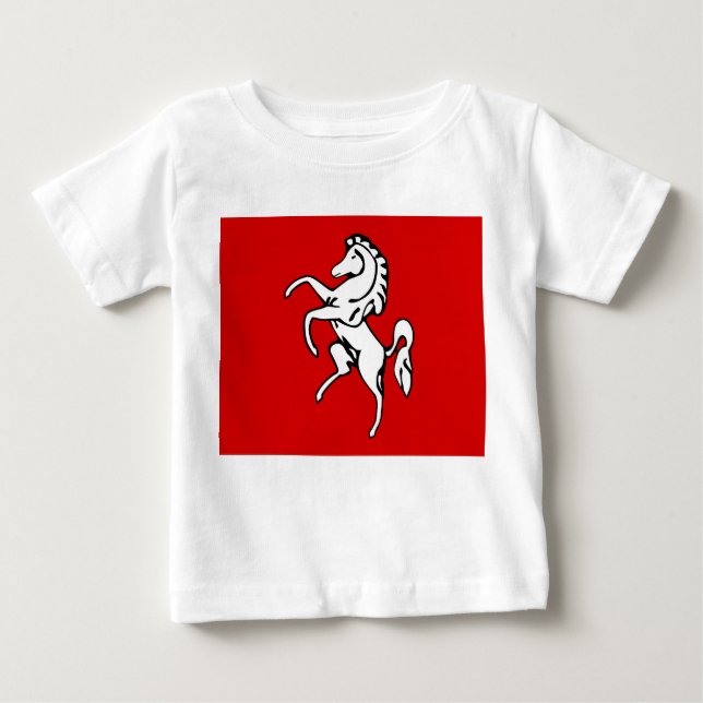 Baby T-Shirt with Flag of Kent, Inglaterra (Frente)