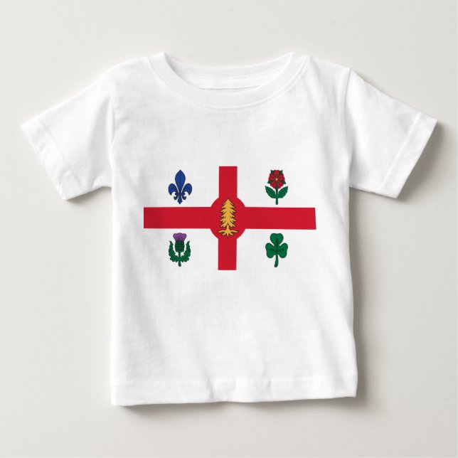 Baby T-Shirt with Flag of Montreal (Frente)