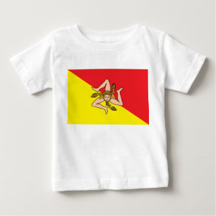 Baby T-Shirt with Flag of Sicily, Itália