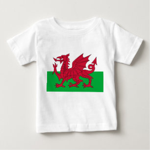Baby T-Shirt with Flag of Wales