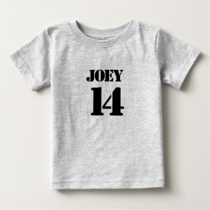 Baby Team Jersey Number Baby T-Shirt
