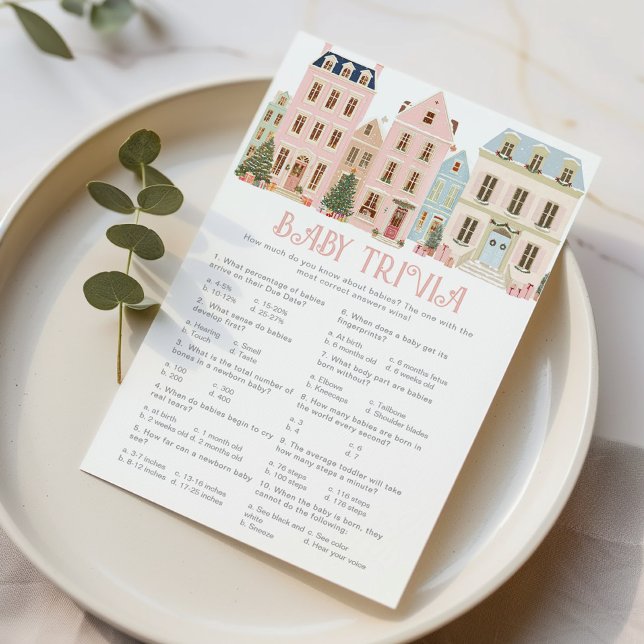 Baby Trivia Christmas Village Baby shower game (Criador carregado)