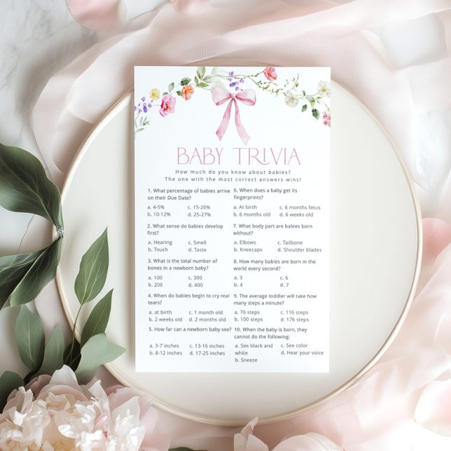 Baby trivia Pink Arco Jogo de Chá de fraldas Flora (Criador carregado)