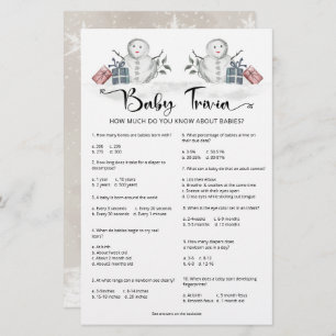Baby Trivia Snowman Chá de fraldas