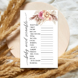 Baby Word Scramble Boho Dusty Rosa Floral