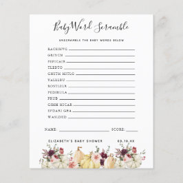 Baby Word Scramble | Jogo Chá de fraldas