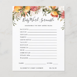 Baby Word Scramble | Jogo Chá de fraldas