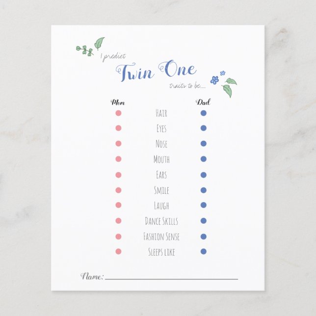 Babyshower prevê o tema dos ursos gêmeos (Frente)