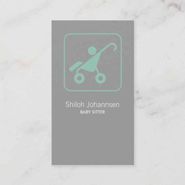 Babysitter ou Cartão de visita de Dia Care (Frente)