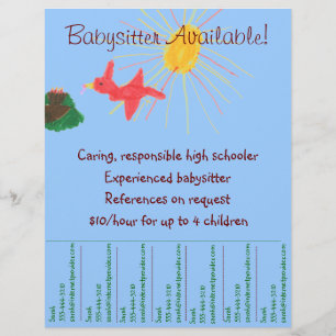 Babysitting Flyer - Sunshine Scense