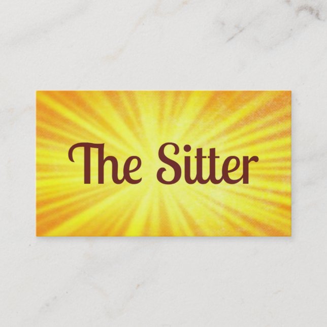Babysitting Sunshine Cartão de visita (Frente)