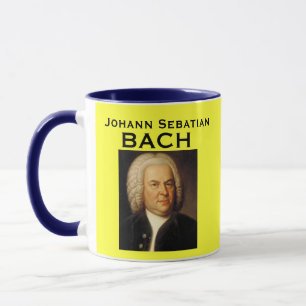 Bach, caneca do retrato de Johann Sebastian