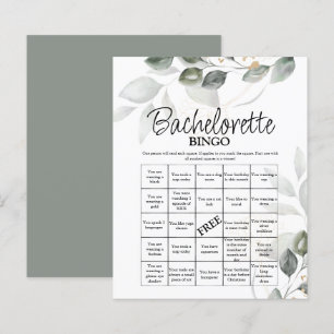 Bachelorette Bingo Greenere Bridal Game