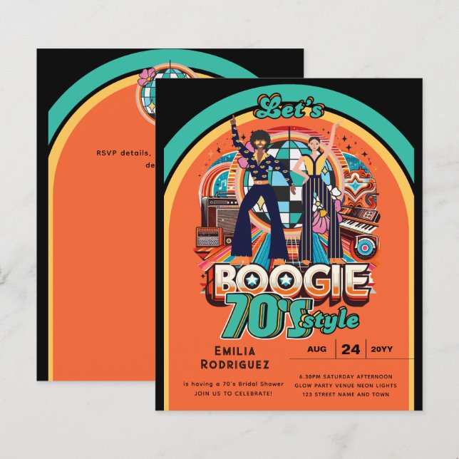 Bachelorette Bridal com Dança de Descoco Retroativ (Frente/Verso)