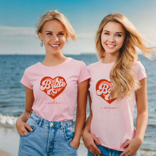 Bachelorette de Camisa T da Noiva Tee Retro