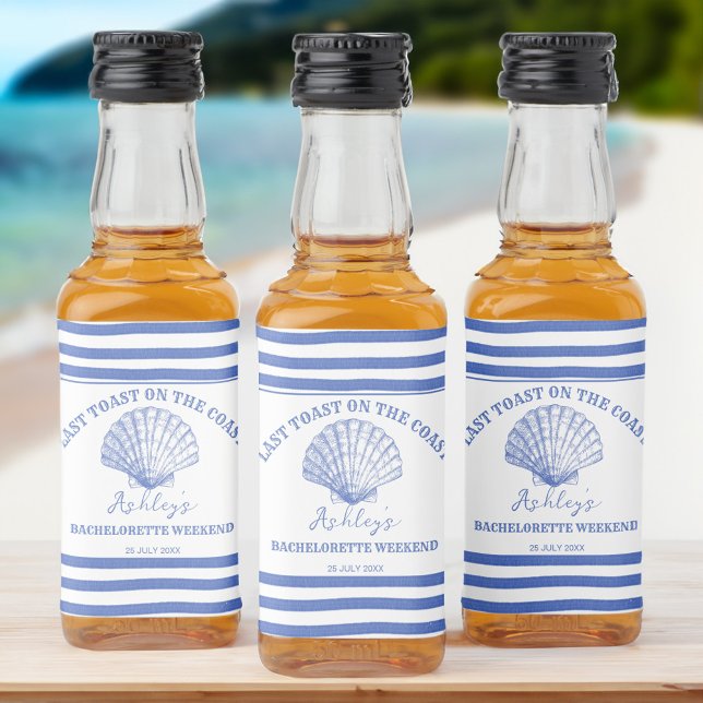 Bachelorette de Cowgirl Costeira, no litoral passa (Coastal Cowgirl Bachelorette favors last toast on coast personalized  Liquor Bottle Labels )