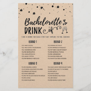 Bachelorette de DRINK IF editável, jogo do Hen Pa