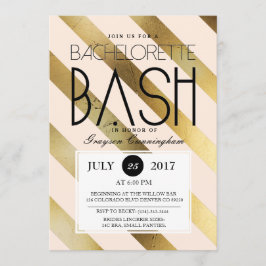 Bachelorette Dourada e Esbranquiçada | Convite de