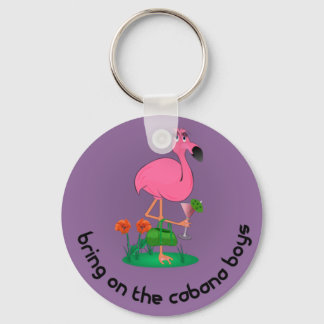 Bachelorette Flamingo/Cabana Boys Chaveiro