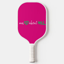 Bachelorette Hashtag Pickleball Paddle Verde Rosa