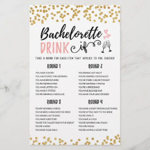 Bachelorette personalizado DRINK IF