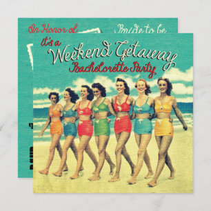 Bachelorette Weekend - Convites de festas de fuga