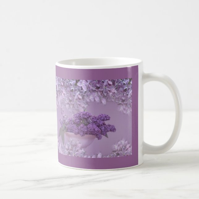 "Bacia caneca de café roxa dos Lilacs" (Direita)