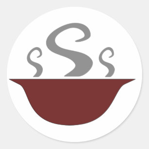 Bacia de cozinhar etiquetas da sopa