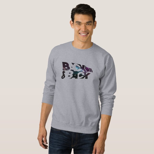 Back to Back | Camisola de Moletom Masculina (Frente Completa)