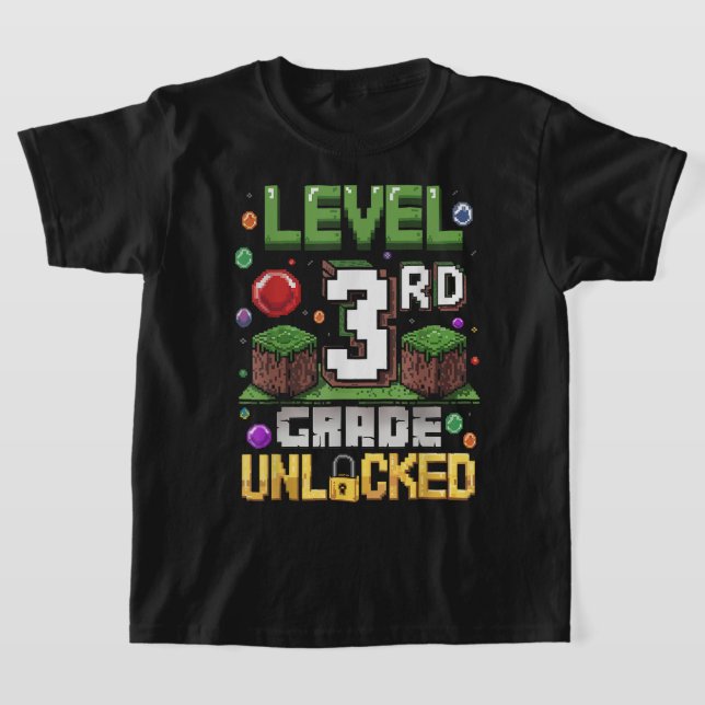 Back to School 3rd Grade Boys Gamer T-Shirt (Postura )